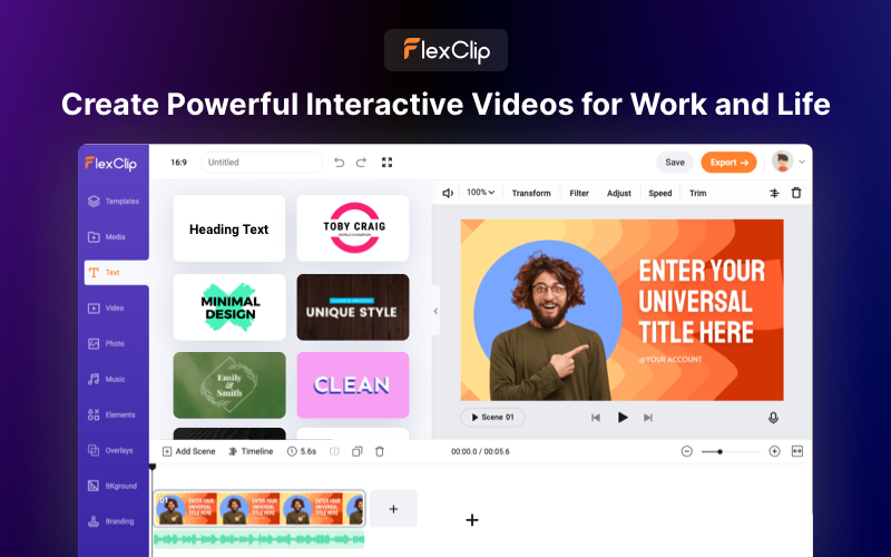FlexClip - Situs untuk Edit Video Online Gratis dan Tanpa Aplikasi